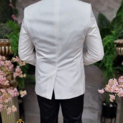 Costum elegant de ceremonie ivoire set 4 piese C4406 2