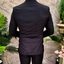 Costum negru de ceremonie MireNas Sacou Pantalon Papion C4134 4