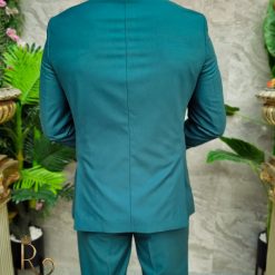Costum verde cu tunica Sacou si Pantalon C4147 2