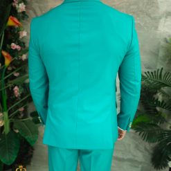 Costum verde deschis Sacou si Pantalon 80 lana C4987 2