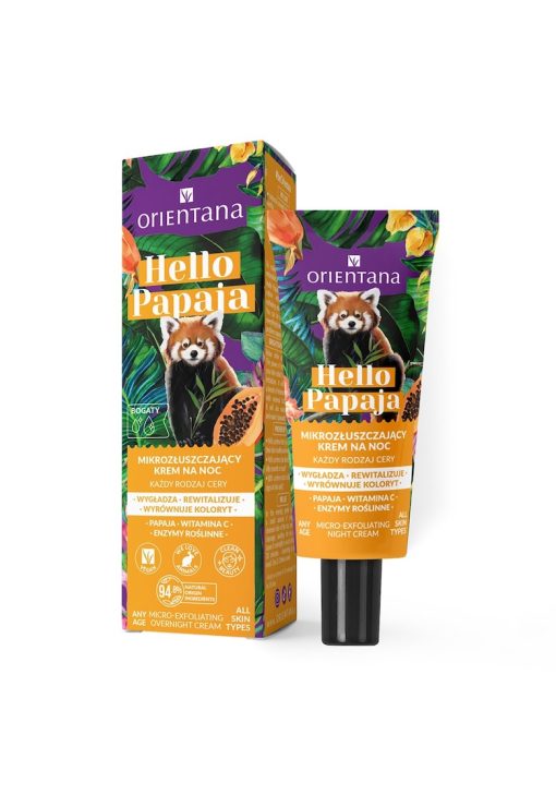 Crema de noapte -  HELLO PAPAYA - 40ml - cu vitamina C si enzime vegetale-FEMEI-