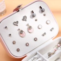 Alb/Albastru-Bijuterii argint dama-Cutii