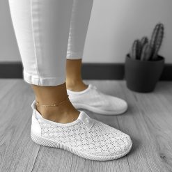 Espadrile dama casual albe CL08  T52-3-Incaltaminte > Incaltaminte dama > Espadrile dama