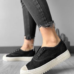Espadrile dama casual negre Y601  T55-2-Incaltaminte > Incaltaminte dama > Espadrile dama