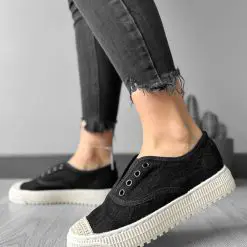 Espadrile dama casual negre Y601  T55-2-Incaltaminte > Incaltaminte dama > Espadrile dama