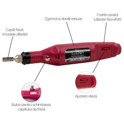 Freza Unghii Express Nails SensoPRO Milano Pila Electrica Unghii False Roz 4