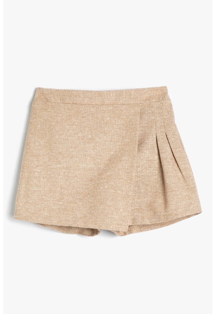 Fusta-pantalon cu talie medie-FETE-