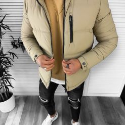 Geaca barbati de iarna  imblanita  bej 5167 T53-4-Geci barbati > Geci iarna