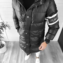 Geaca barbati groasa neagra de iarna cu defect DEF9025 D0-5-Geci barbati > Geci iarna