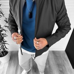 Geaca barbati piele ecologica  neagra    13025 57-1-Geci barbati > Geci de piele barbati