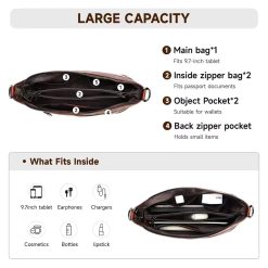 Geanta de dama Lyanna GT3200 piele naturala Maro 4