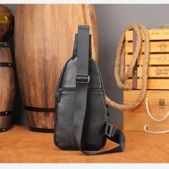 Geanta de umar pentru barbati Darian GT3076 piele naturala Negru 4