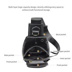 Geanta de umar pentru barbati Nerian GT3194 piele naturala Negru 4