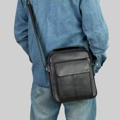 Geanta de umar pentru barbati Ronan GT2747 piele naturala Negru 4