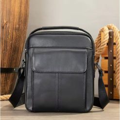 Geanta de umar pentru barbati Ronan GT2747 piele naturala Negru 6