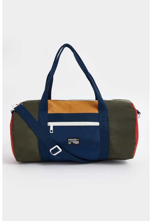 Geanta duffle cu model colorblock-BAIETI-