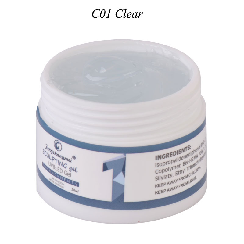 Gel UV Constructie FSM 50ML - 01 Clear - GCFSM01-50 - Everin.ro-GEL DE UNGHII / GEL DE CONSTRUCTIE ❤️