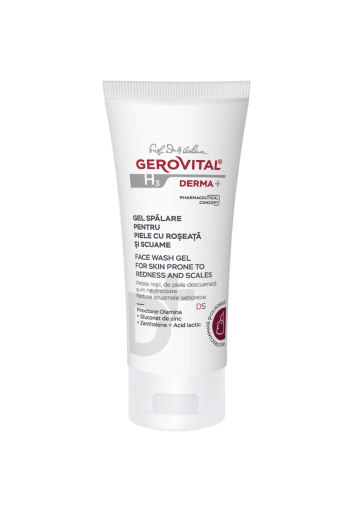 Gel spalare piele cu roseata si scuame H3 Derma+ - 150 ml-FEMEI-