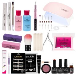 Kit Unghii False cu Tipsuri Soak Off Expert Nails + Freza & Lampa UV LED-Kit Unghii > Kit Unghii Gel