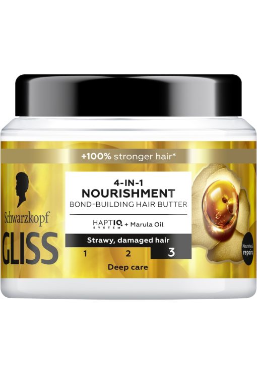 Masca de par Schwarzkopf  Oil Nutritive 4 in 1 pentru par deteriorat si predispus la varfuri despicate - 400ml-FEMEI-