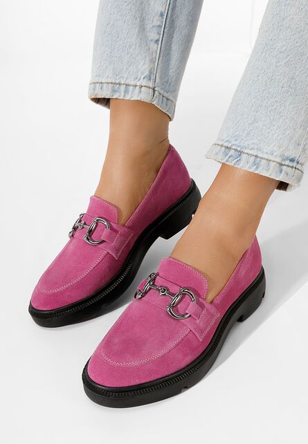 Mocasini dama piele Duquesa fucsia-Mocasini piele naturala-Mocasini piele naturala