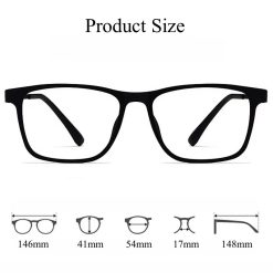 Ochelari de soare cu lentila transparenta SG006 NegruAlbastru 3