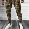 Pantaloni barbati casual in carouri B8017  49-4-Pantaloni > Pantaloni casual