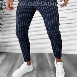 Pantaloni barbati casual regular fit bleumarin B7940  F3-3.1-Pantaloni > Pantaloni casual