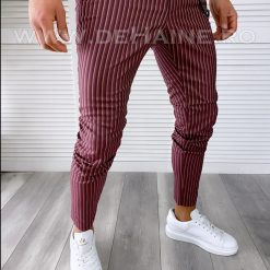 Pantaloni barbati casual regular fit grena B1749   S3-1-Pantaloni > Pantaloni casual