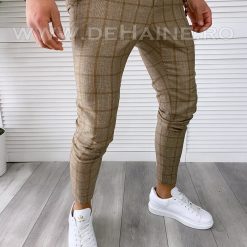 Pantaloni barbati casual regular fit in carouri B1733  5-5.3-Pantaloni > Pantaloni casual
