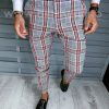 Pantaloni barbati eleganti in carouri B1889  B12-4-Pantaloni > Pantaloni eleganti