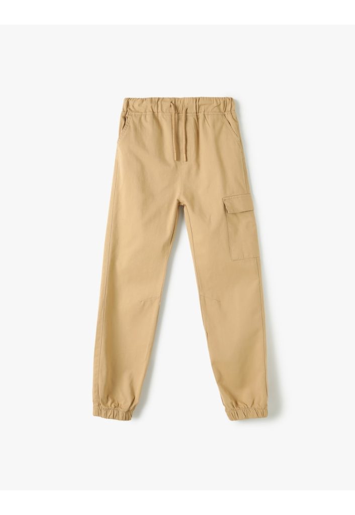 Pantaloni cargo cu snur-FETE-IMBRACAMINTE/Blugi