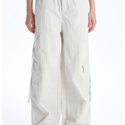 Pantaloni cargo cu talie elastica-FEMEI-