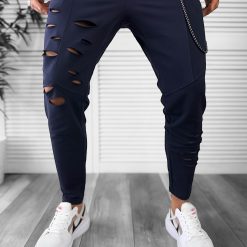 Pantaloni de trening bleumarin   conici  13040 117-Pantaloni > Pantaloni de trening