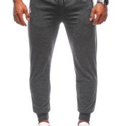 Pantaloni de trening din amestec de bumbac cu buzunare cu fermoar-BARBATI-