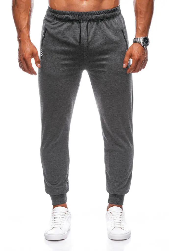 Pantaloni de trening din amestec de bumbac cu buzunare cu fermoar-BARBATI-