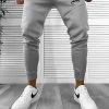 Pantaloni de trening gri silon conici 12375 26-5-Pantaloni > Pantaloni de trening