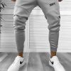 Pantaloni de trening gri  silon   conici 12376 19-4-Pantaloni > Pantaloni de trening