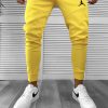 Pantaloni de trening mustar conici  silon  12361 N1-2-Pantaloni > Pantaloni de trening