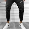 Pantaloni de trening negri silon conici 12376 45-3-Pantaloni > Pantaloni de trening