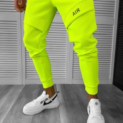 Pantaloni de trening neon  conici  neon  12360 89-4-Pantaloni > Pantaloni de trening