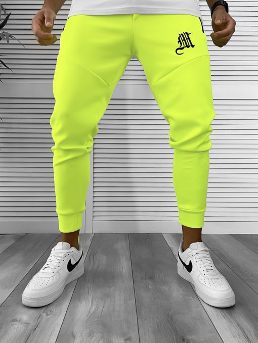 Pantaloni de trening neon   silon   conici 12375  i5-4.1-Pantaloni > Pantaloni de trening