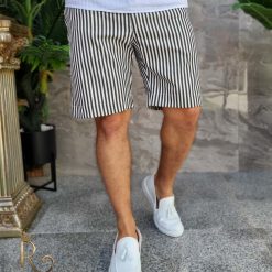 alb texturat  - PSC38-Pantaloni Scurti