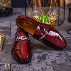 piele naturala catifelata si lacuita - P1471-Pantofi