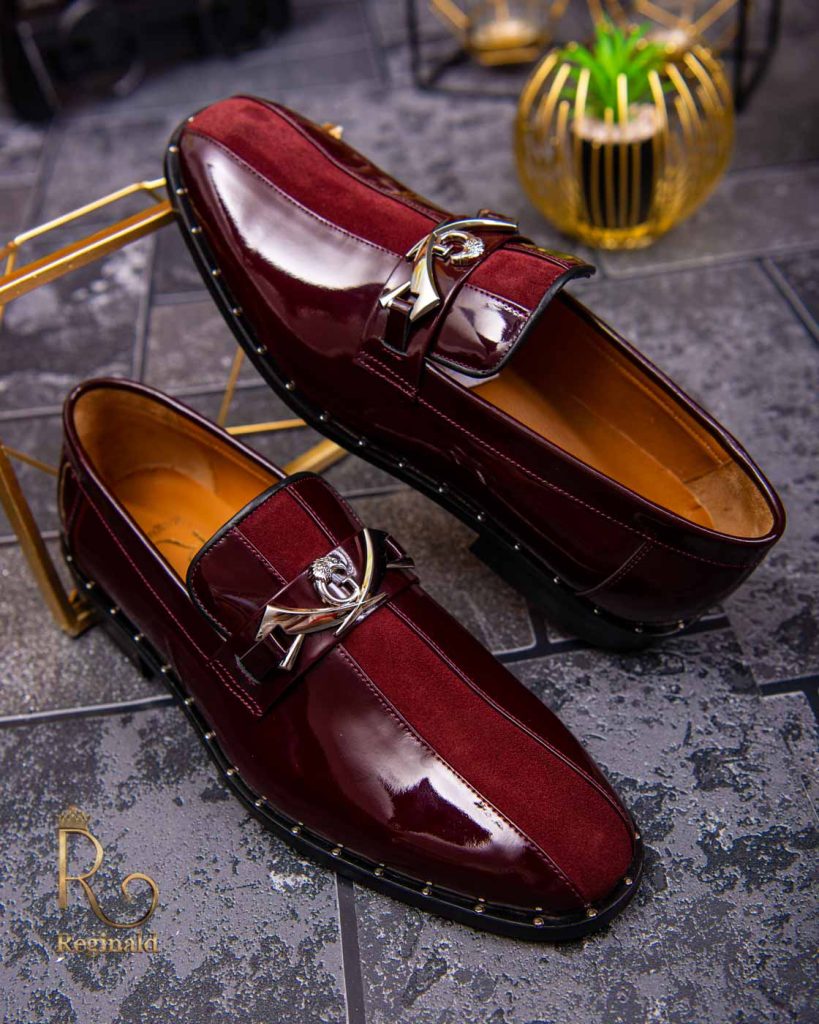 Pantofi Loafers de barbati bordo