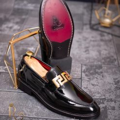 Pantofi Loafers de barbati din piele naturala negri P1715 5