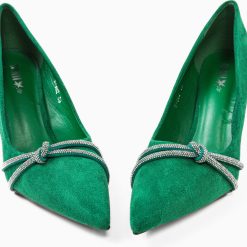 Pantofi cu toc Titaniu Verzi 4