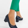 Pantofi cu toc mic Velmena navy-Pantofi cu toc gros-Pantofi cu toc mic