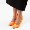 Pantofi dama Alfred Portocalii-Pantofi cu toc-Pantofi cu toc