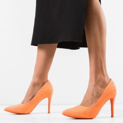 Pantofi dama Alfred Portocalii 2